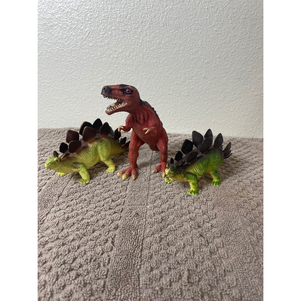 VTG Toymajor Trading Co Dinosaur Action Figure Set Kids Red Green Excellent 2006
